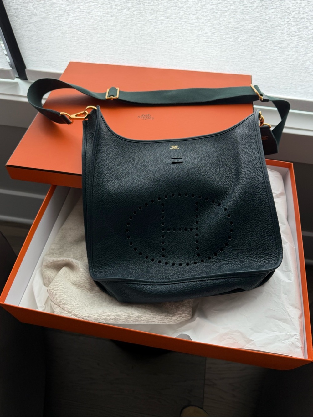 Evelyne Crossbody Bag in Dark Green